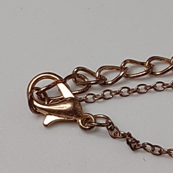 Cute Gold Tone Rose And S Initial Necklace Adjustable 18 to 19.5 Inches Long - Picture 10 of 12